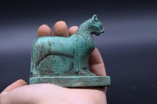 Bastet Statue Ancient Egyptian Stone Cat Goddess Pharaonic Rare Antiquities