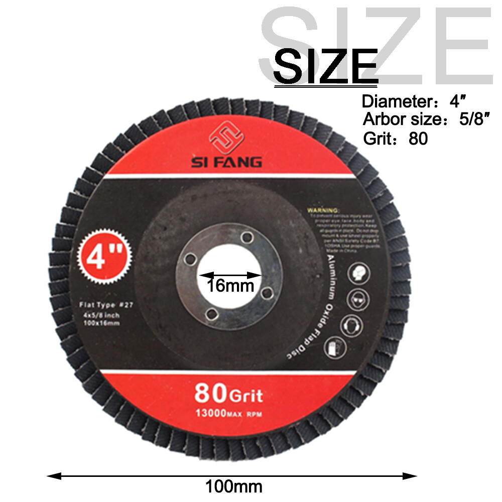 CAL PACIFIC 10 Pack 4.5" Aluminum Oxide Flap Discs - 60 Grit (7/8-Inch Arbor) Grinding & Sanding