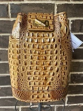 NWT Brahmin Maddie Sling Backpack Leather Toasted Melbourne brown