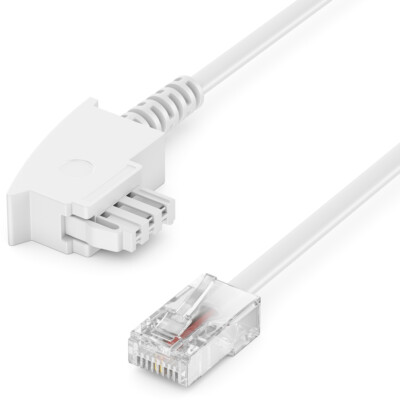 50m Router Kabel Telefon Kabel TAE-F Stecker auf RJ45 Stecker DSL VDSL Kabel