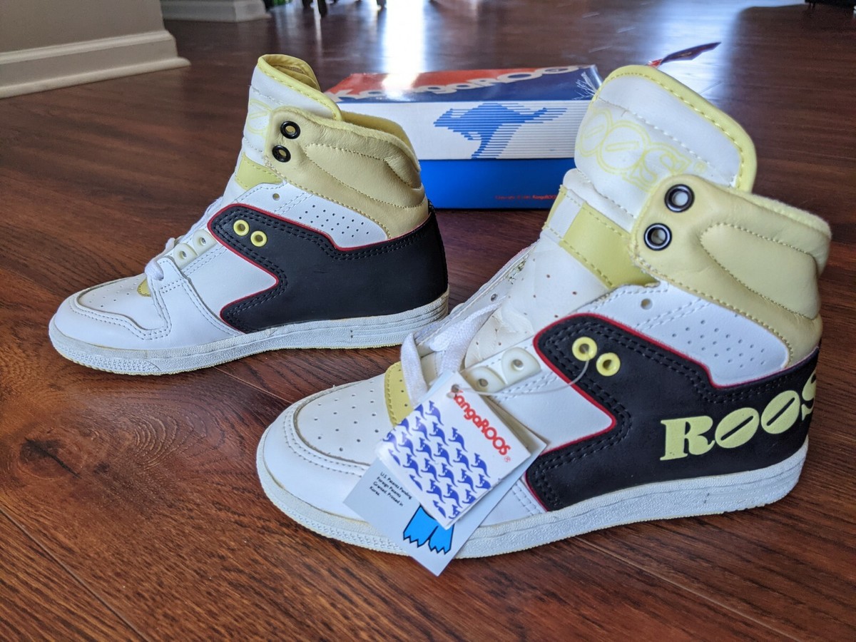 VTG 1985 ROOS Shoes Youth size 2.5 deadstock kangaroos 80's