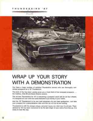 A4 Print 1967 Thunderbird Key Features 12