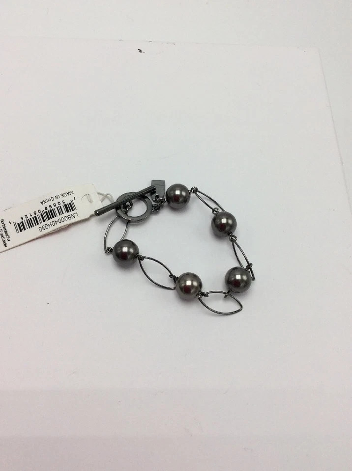 Pulsera Lauren Ralph Lauren Romántica Rebelde Eslabón Ovalado Imitación Perla #464 Foto 4 de 4