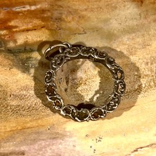 Ciondolo in miniatura porta foto antica in argento gioiello inizio XX secolo