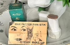 VINTAGE MAX FACTOR HOLLYWOOD PAN-STIK   CREAM MAKE UP NEW 25-PANCRO