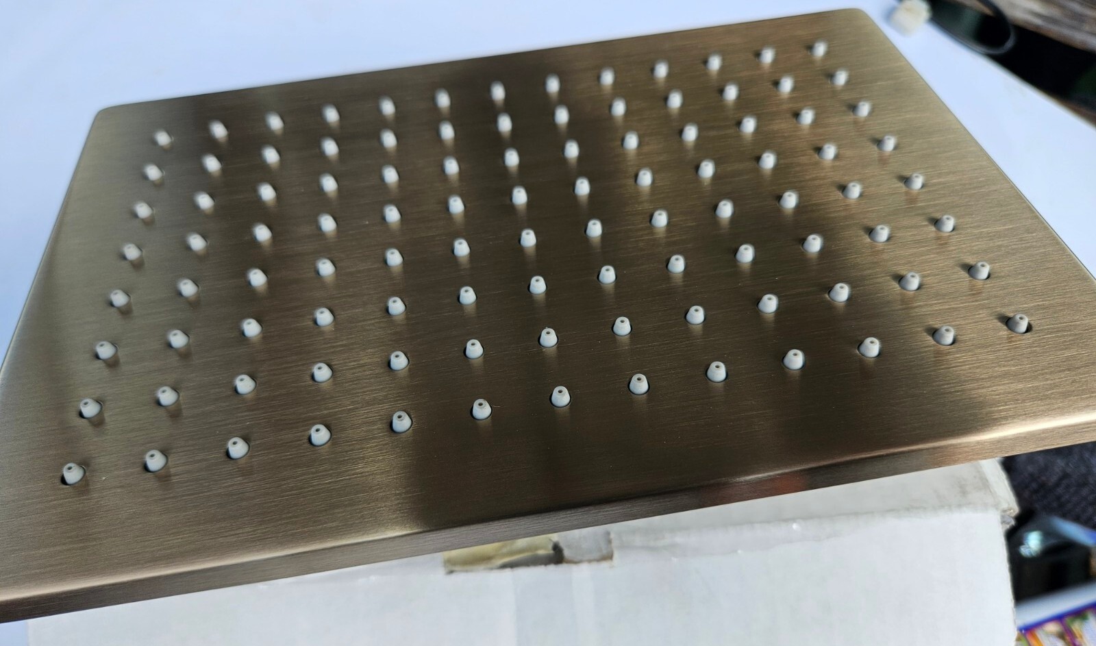 Delta RP62955 2.5 GPM Universal Rain Shower Head Lumicoat Champagne Bronze eBay