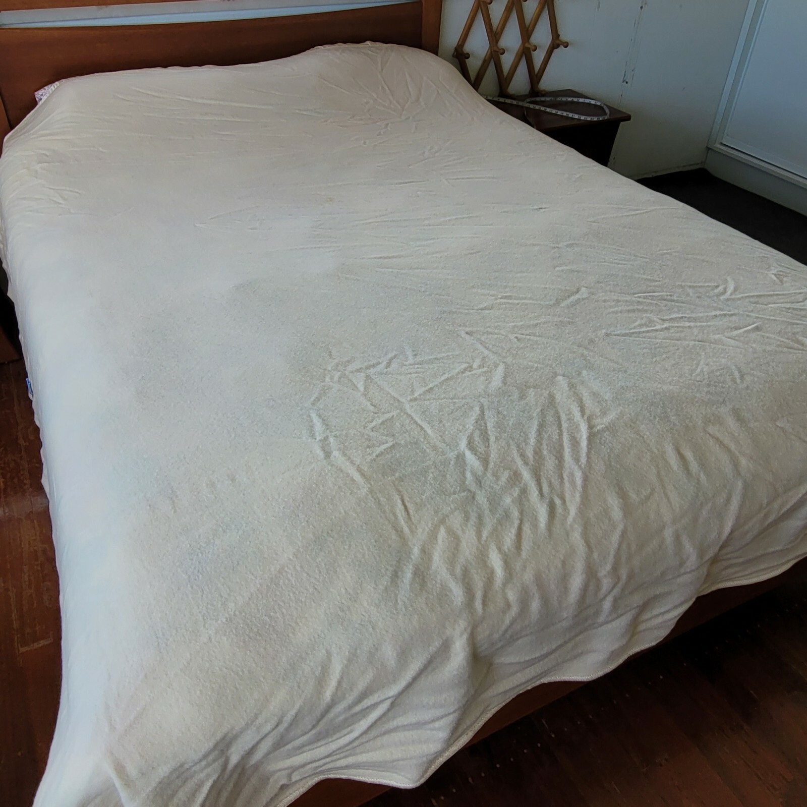 Onkaparinga Pure New Wool Cream Blanket Vintage Retro 240cm X 240cm eBay