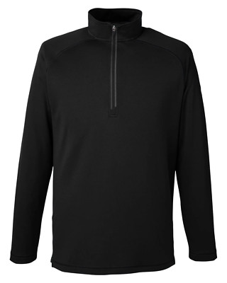 NWT Spyder Active Mens Long Sleeve 1/4 Zip  Pullover  Black Medium Free Shipping