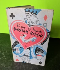 King Of Hearts DRINK BOOK, Illust Irwin - Vintage 1955 Peter Pauper Press HB DJ