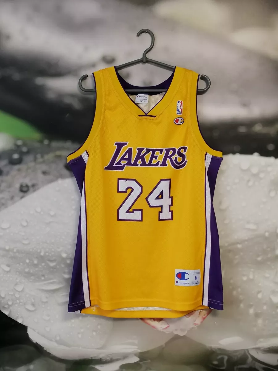 NBA LOS ANGELES LAKERS SHIRT JERSEY CHAMPION 24 BRYANT SIZE M