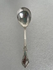 Original William Rogers Extra Plate Silver Condiment Sauce Spoon Rose Vintage