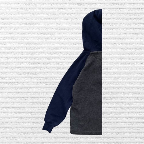 Ralph Lauren Toddler Boys Waffle Knit Hoodie Blue Gray Long Sleeve Red Pony 4/4T - Picture 9 of 11