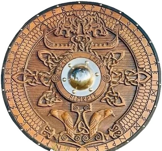 Viking escudos Redondo De colección Marrón