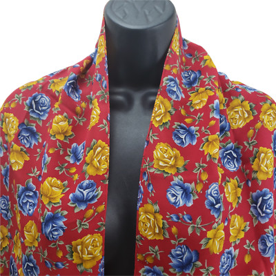 Codello Women's Scarf Silk Floral Red 13'' x 58'' Rectangle Wrap
