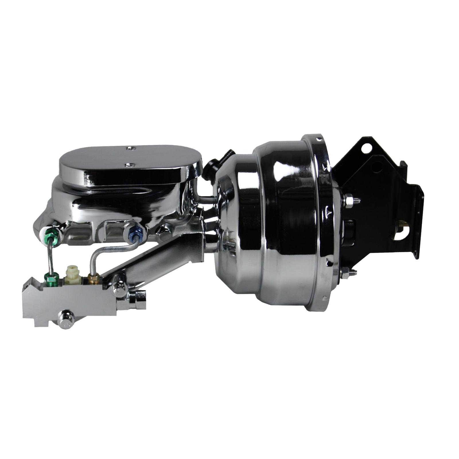 LEED Brakes 7" Dual Diaphragm Brake Booster – Chrome, 1-1/8" Bore, For Disc/Disc
