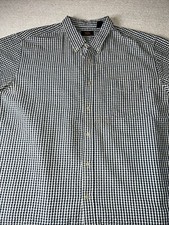 Route 66 Shirt Men's 2X Blue Plaid Collared Short Sleeve Button Up Casual Top