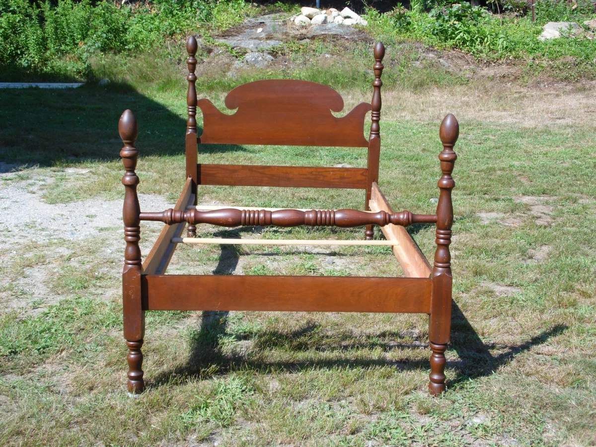 Vintage wood 2024 bed frame