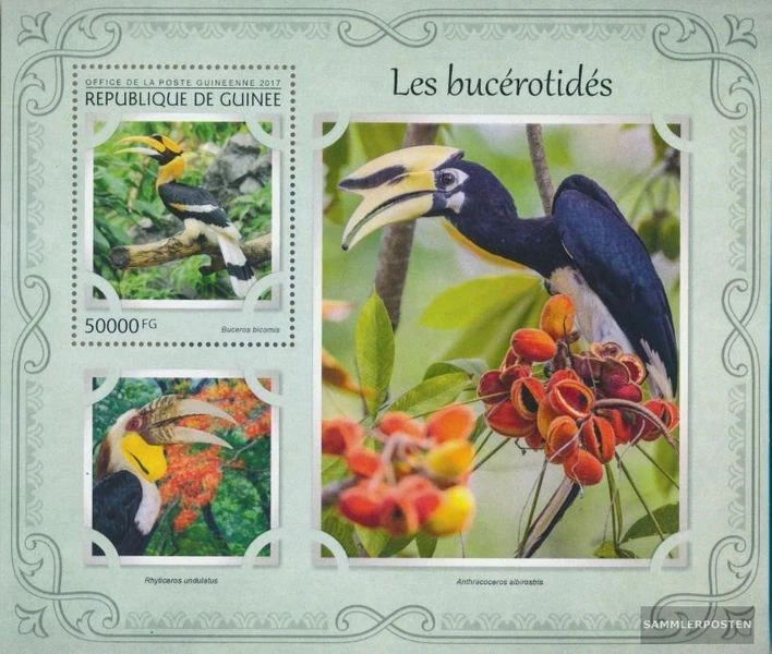 Guinea Block 2736 (kompl. Ausgabe) postfrisch 2017 Nashornvögel - Bild 1 von 1