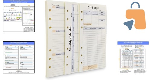 Warm-Colored 14-Month Budget Planner Refill - Efficient Financial Organization - Picture 2 of 7