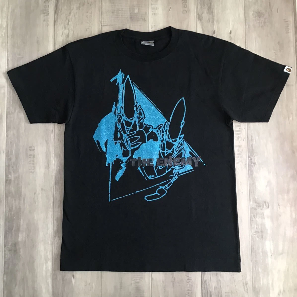 A BATHING APE UNKLE POINTMAN LOGO TEE