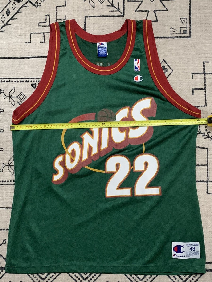 Jim McIlvaine Champion Jersey 48 XL Seattle Sonics Perkins