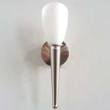 Litecraft Lampada da Parete Torchiere 1 Braccio con Paralume Bianco - Cromo Satinato Sgombero  