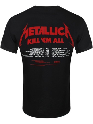 Metallica T-Shirt Kill 'Em All Tracks Rock Band New Black Official - Picture 3 of 5
