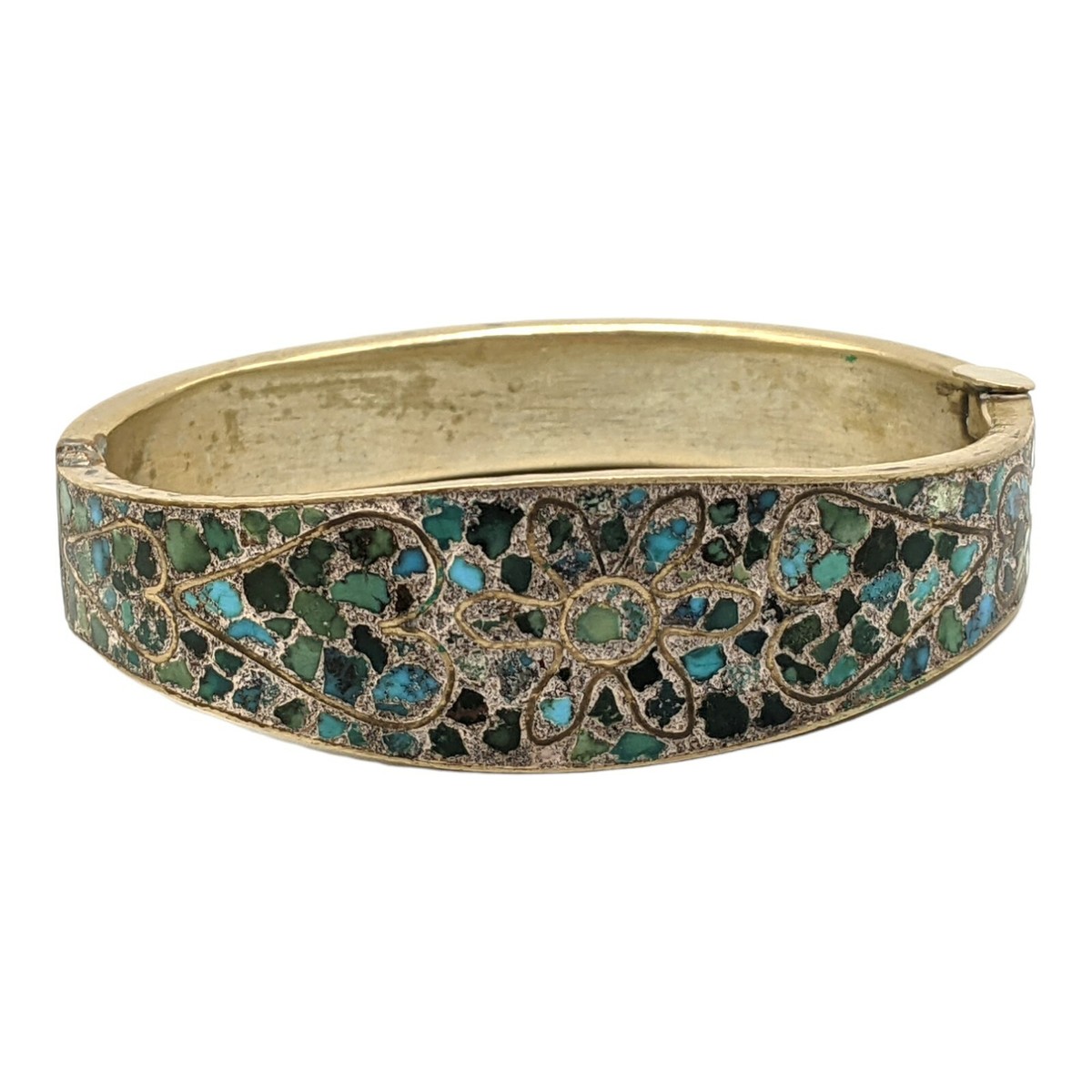 アクセサリー Indian Jewelry Silver Turquoise Bangle Indian Style Silver Plated Turquoise Carved Arabesque
