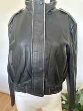 Zara Distressed Leather Jacket Dark Brown New Fw24 Sizes L. Ref.