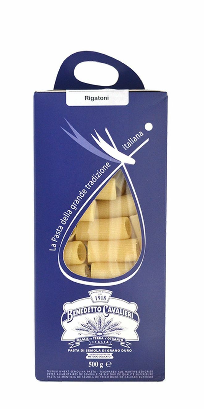 PASTA BENEDETTO CAVALIERI - RIGATONI - 4 pieces of 500gr (2Kg) ARTISAN PASTA