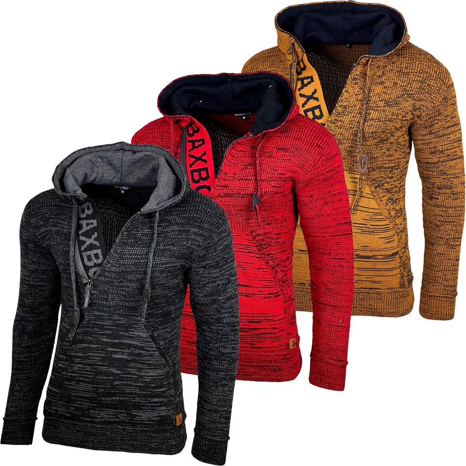 Baxboy Top Herren Winter Kapuzenpullover Pulli Sweatshirt Jacke B-277 Neu - Bild 2 von 2