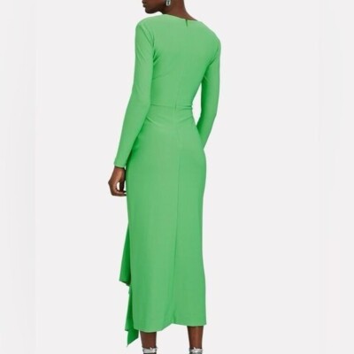 Solace London / Lorena plunge Midi Dress in Bright Green 2 | eBay