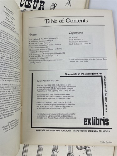 Vtg Lot 5 American Book Collector 1980 Volume 1 Numbers 1, 2, 3, 4, 5 Magazines - Picture 5 of 9