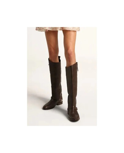 Neu! Golden Goose Charlie Equestian Stiefel dunkelbraun Leder Gr. 41 11 DD283