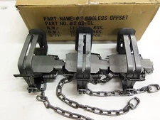 3 Bridger # 2 Dogless Offset 2 Coil Spring Foothold Traps Coyote Fox Trapping 
