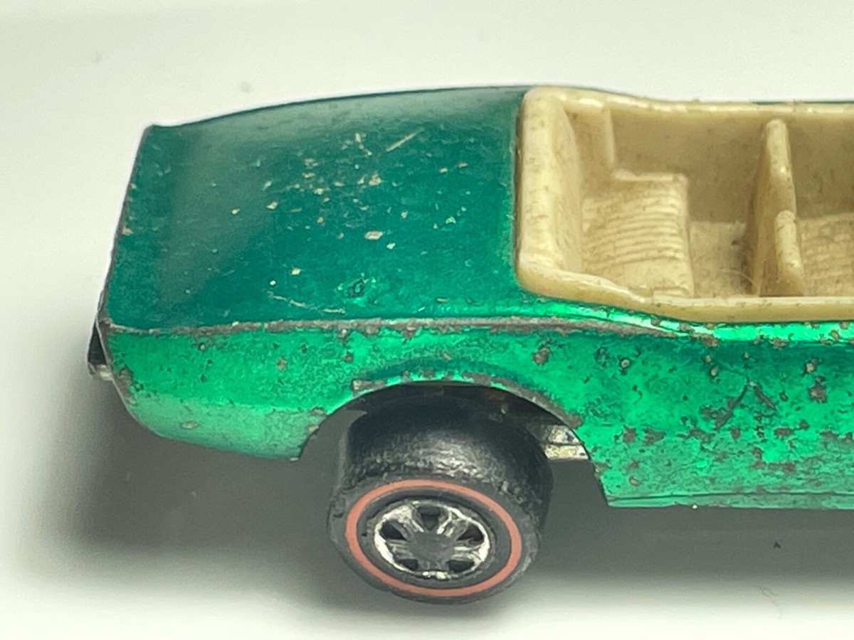 1968 Hot Wheels Redline Custom Firebird Green Diecast Car Vintage