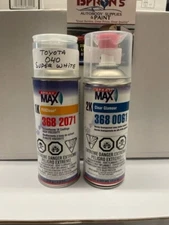Toyota 040 Super White Automotive Urethane Basecoat Spray Paint and 2k Clearcoat