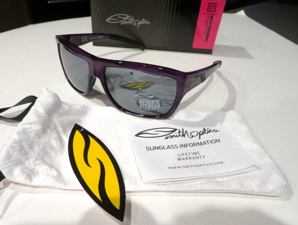 NUEVO SMITH OPTICS MASTERMIND Gafas de sol Púrpura Platino Lentes TLT 60-14 135 Foto 2 de 4