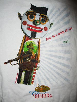 THREE RIVERS ART FESTIVAL T SHIRT Covington Louisiana Fun Is a Work of Art MED