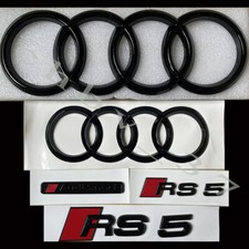 New Audi Rs5 Gloss Black Full Badges Package Exclusive Pack For Audi Rs5 S5 F5 New Audi Rs5 Gloss Black Full Badges Package Exclusive Pack For Audi Rs5 S5 F5