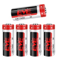 5pcs CR17450 3V 2400mAh Battery for Memory Backup Clock Power Supply