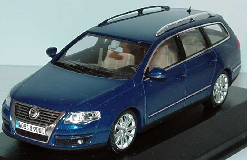 RARE VW PASSAT B6 3C HIGHLINE ESTATE COBALT BLUE 1:43 MINICHAMPS