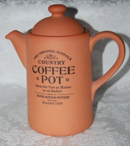 Henry Watson The Original Suffolk Country Coffee Pot of Terra Cotta