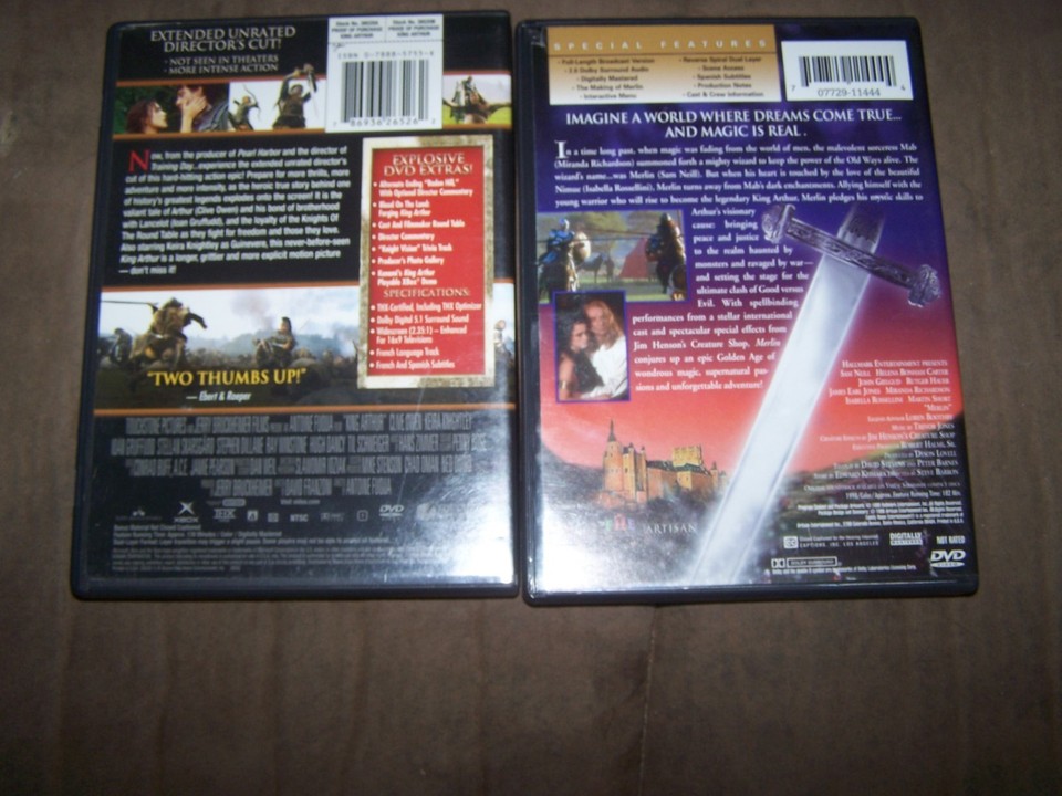 Merlin & King Arthur directors cut extended & unrated!!! DVDS IN ...