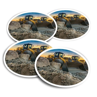4x Vinyl Stickers Excavators Diggers Construction Vehicle #50846 | eBay
