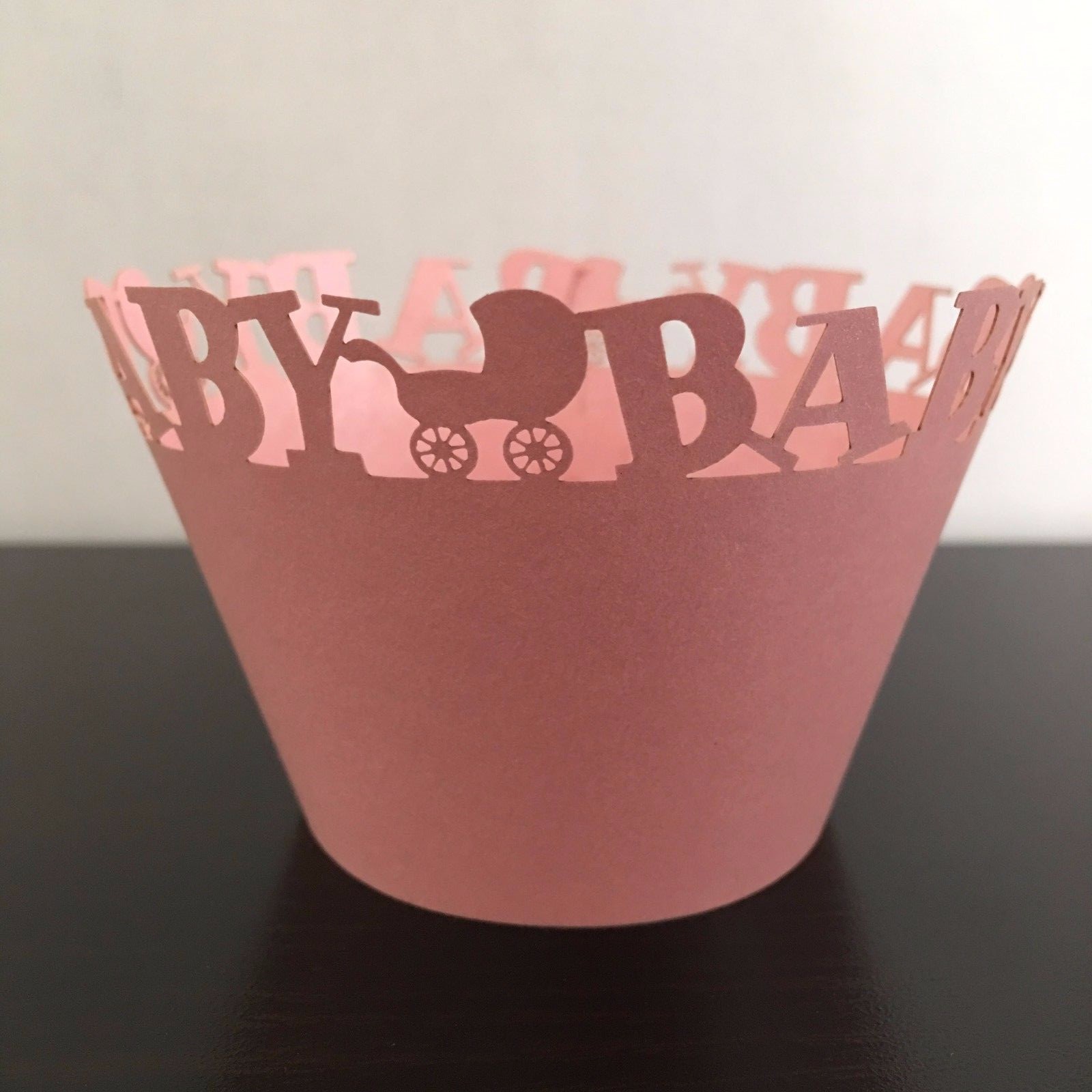 Set of 12 Beautiful Cupcake Wrappers .**Baby**Baby Shower**Girl**-image