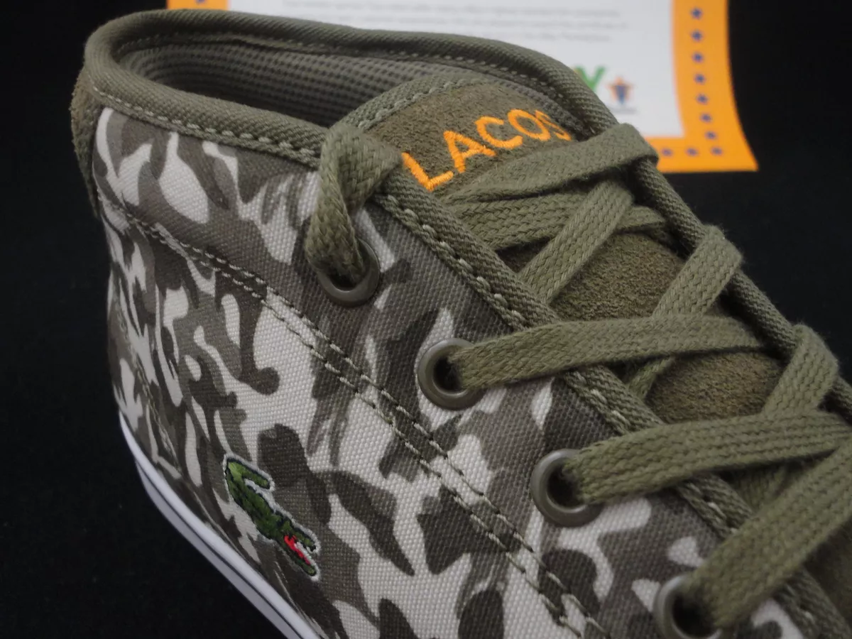Lacoste Ampthill Camo Supreme Leather Canvas Camo Chukka