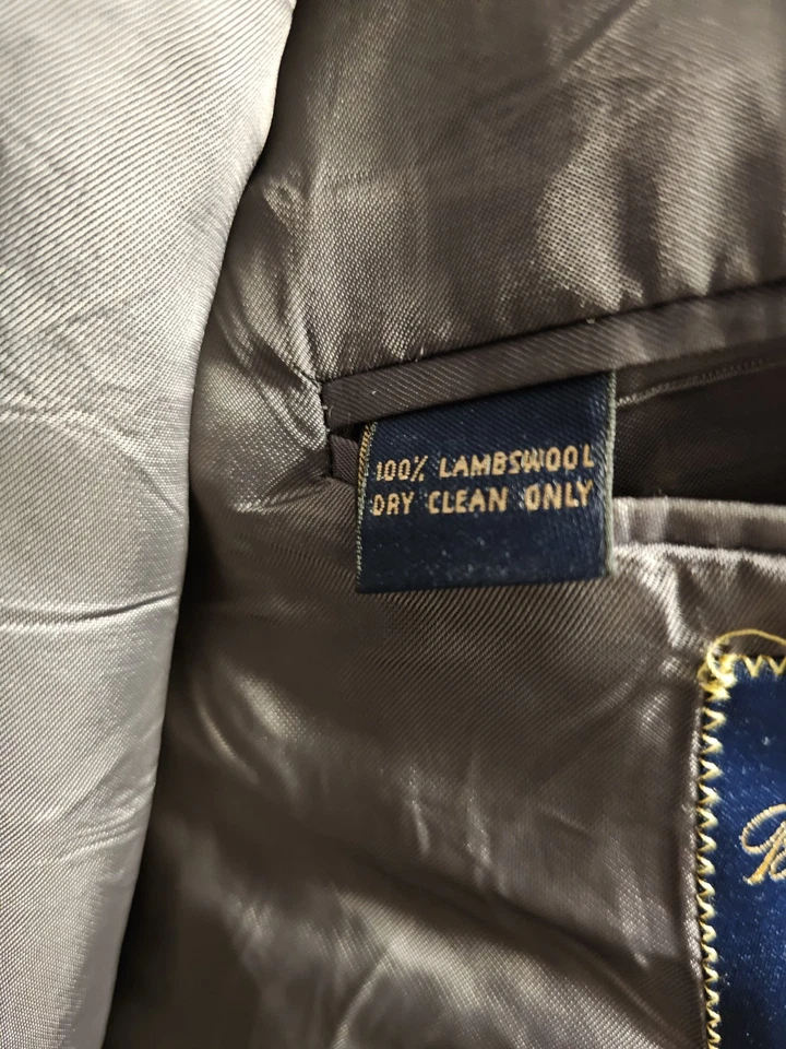 Brooks Brothers 100% Lambs Wool Blazer Mens 50L Made In Italy Fall 2004 Gray - Image 4 of 4