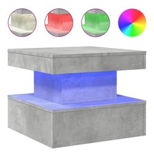 Couchtisch mit RGB LED Beistelltisch Kaffeetisch Tisch Sofatisch Wohnzimmertisch