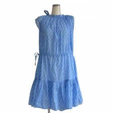 CHANEL 08C Cotton Summer Dress Blue Size 34 Used